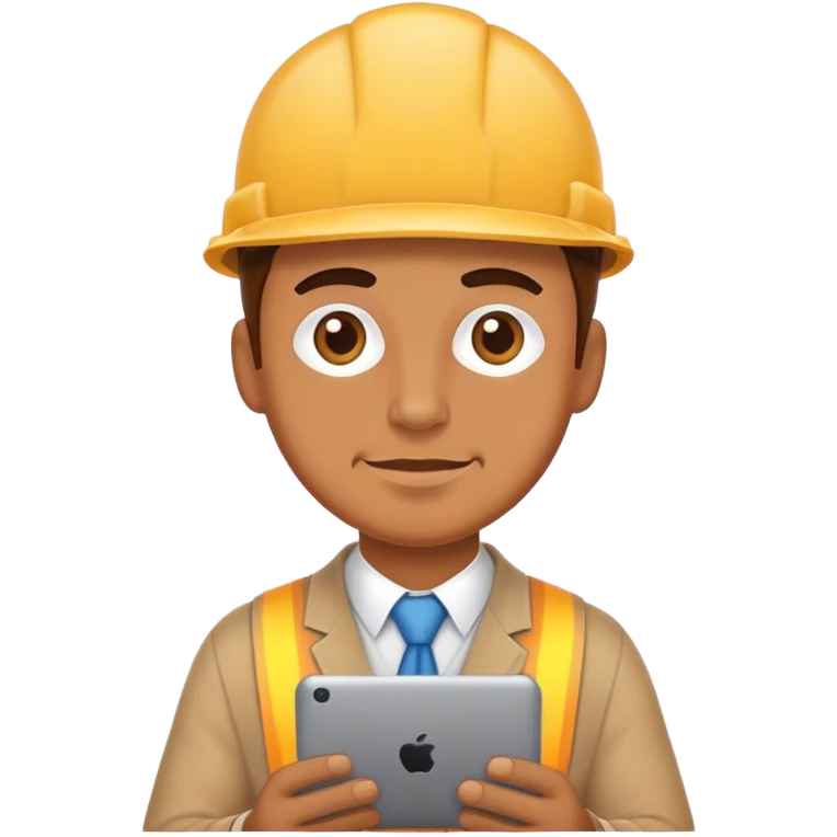 The man is working emoji