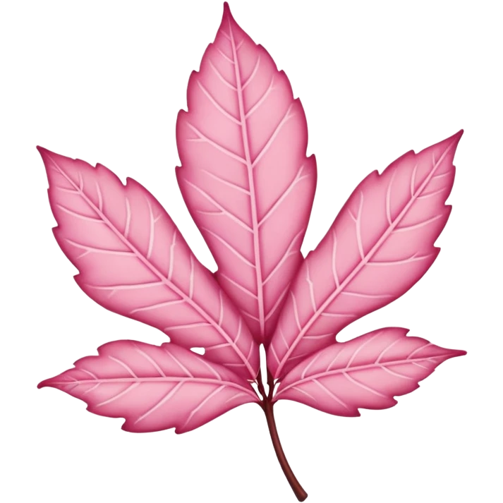 Pink leaf emoji emoji