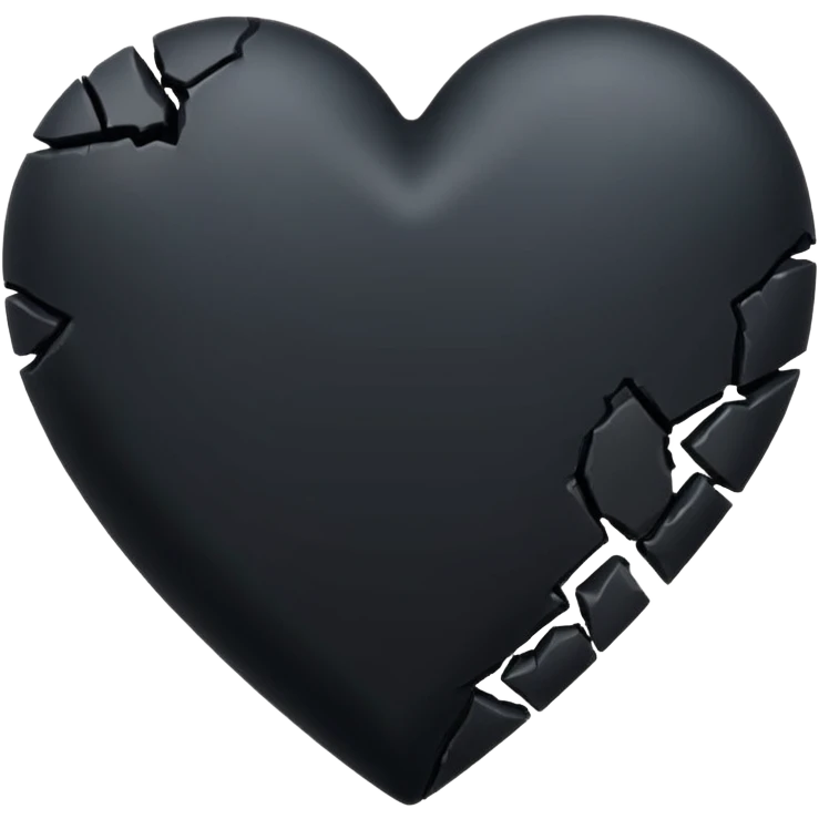 Black heart break emoji