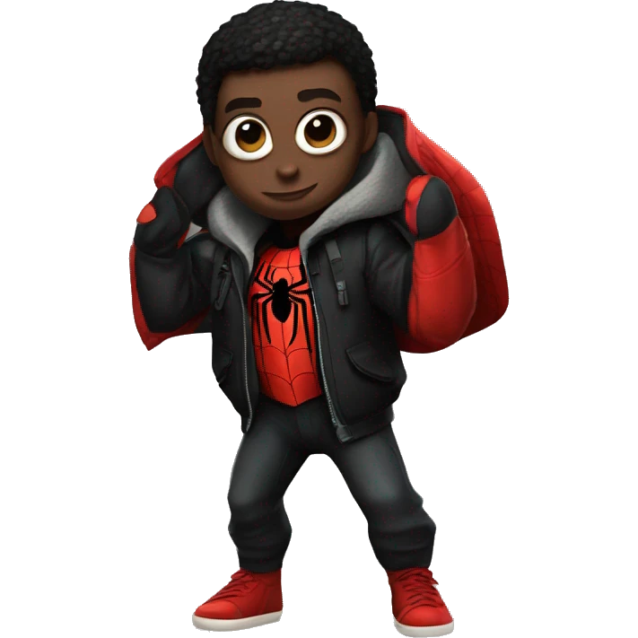 spider-man miles morales full body emoji