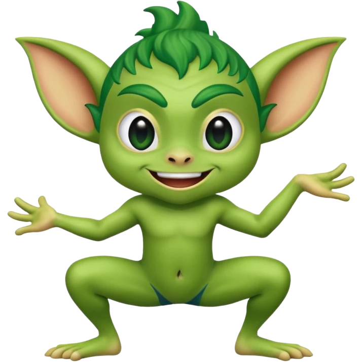 Gremlin doing a cartwheel  emoji