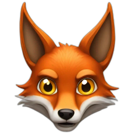 evil fox with horns emoji