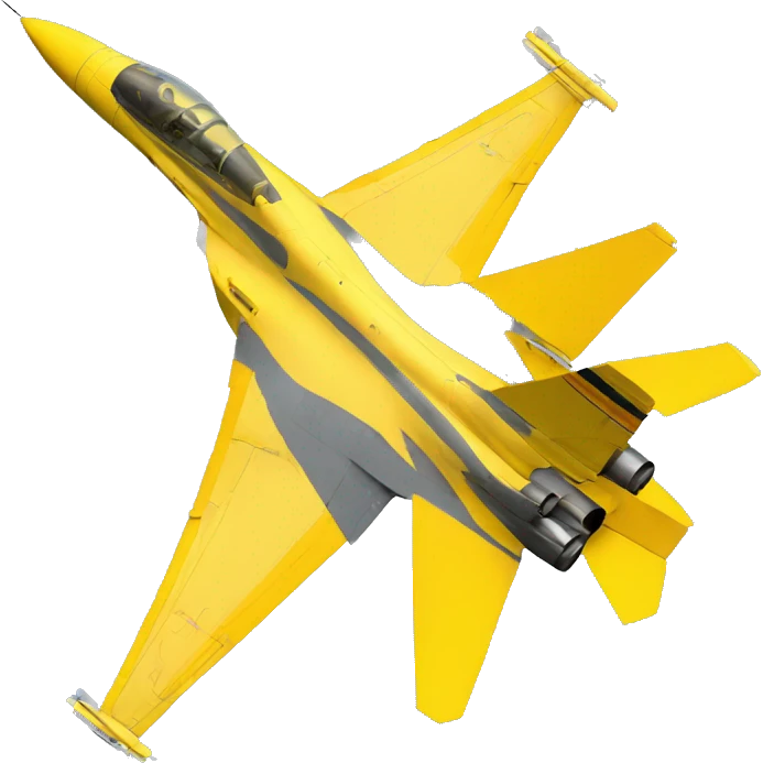 yellow f16 jet cartoon emoji