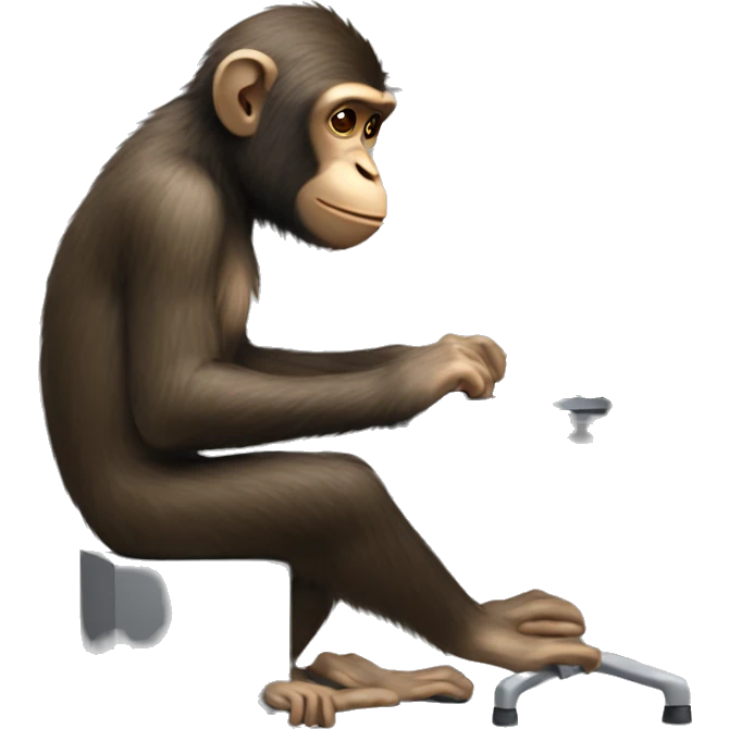 monkey typing on a computer emoji