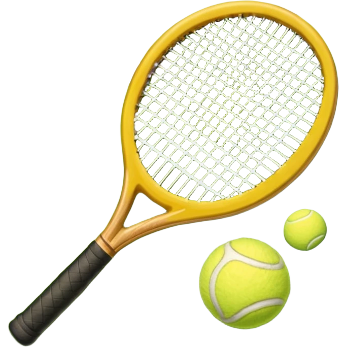 Tennis ball and racquet  emoji