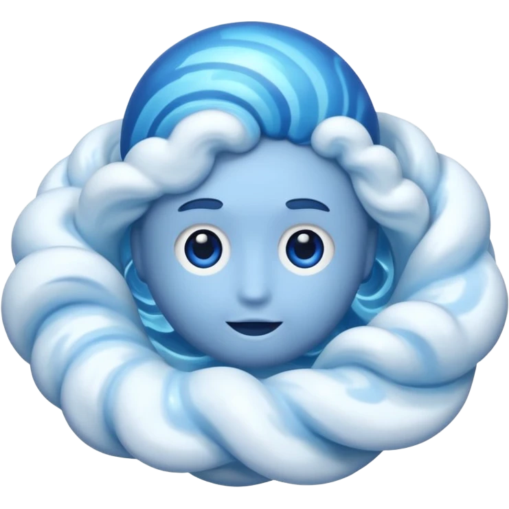 the planet Neptune, realistic and detailed emoji