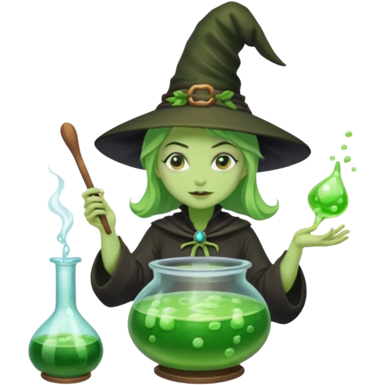 green witch cooking potion emoji