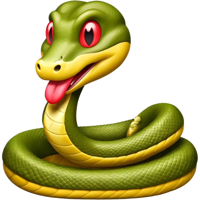 Snake with heart tongue emoji