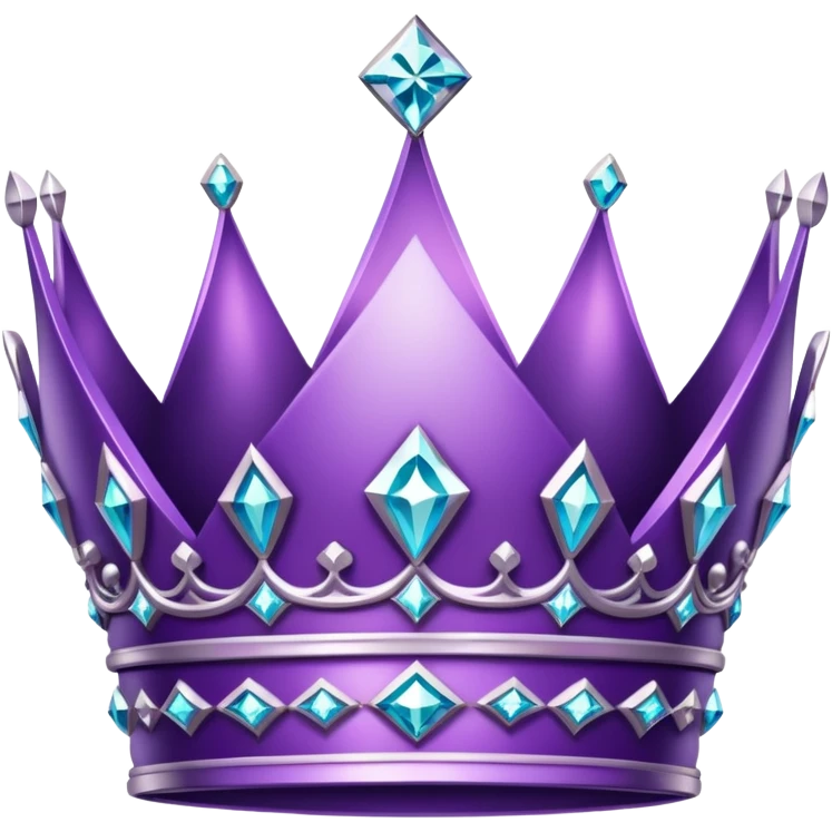 PURPLE DIAMOND CROWN emoji