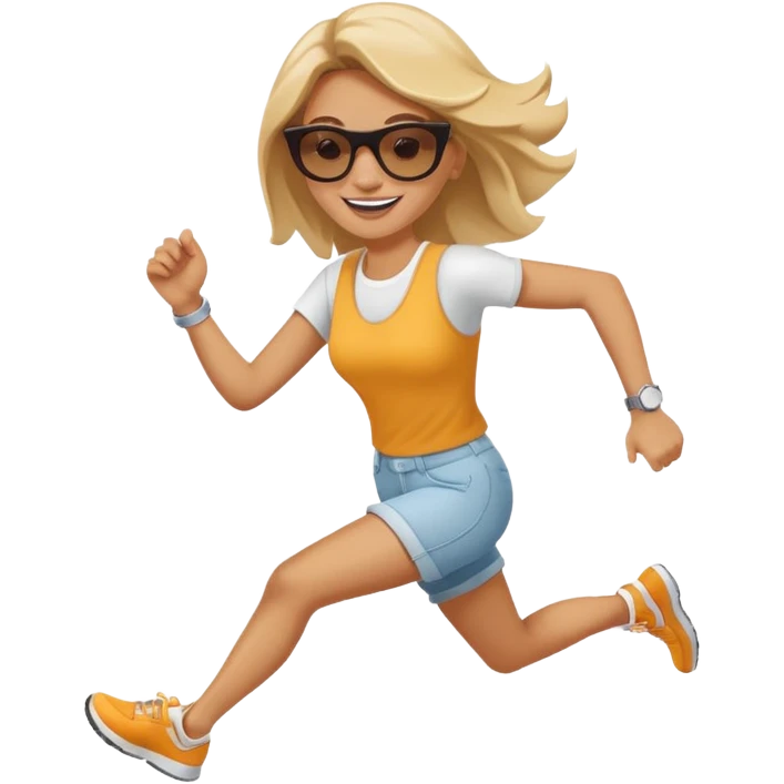 Woman Running to brunch emoji