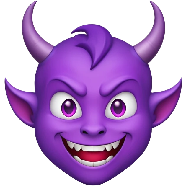 A web emoji 🕸️ with the classic purple smiling devil emoji 😈 placed exactly at the center. The purple devil emoji must look exactly like the official Apple/Google version — purple face, sharp eyes, wide mischievous smile, and small devil horns. No changes to its expression, color, shape, or accessories. No extra elements added. The web emoji is plain and stylized like the original emoji, with the devil emoji clearly visible inside it, untouched.

 emoji