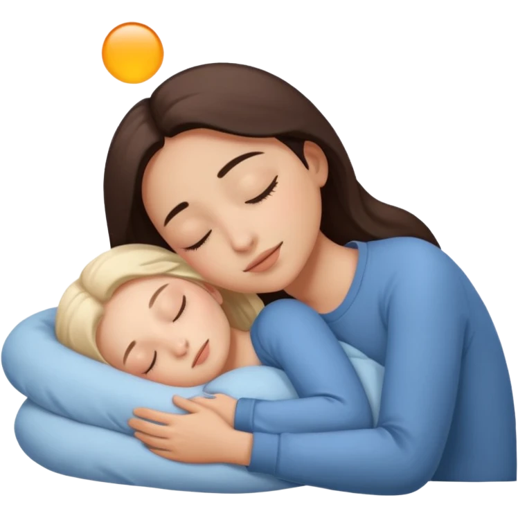 Deep hug on sleep emoji