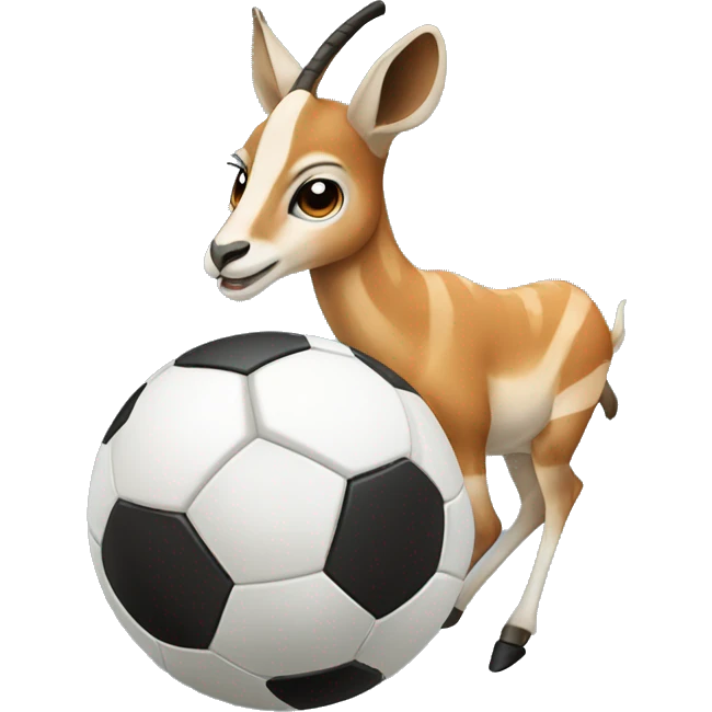 Gazelle playing soccer emoji