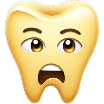 A chipped tooth frowny face emoji holding a thumbs down emoji