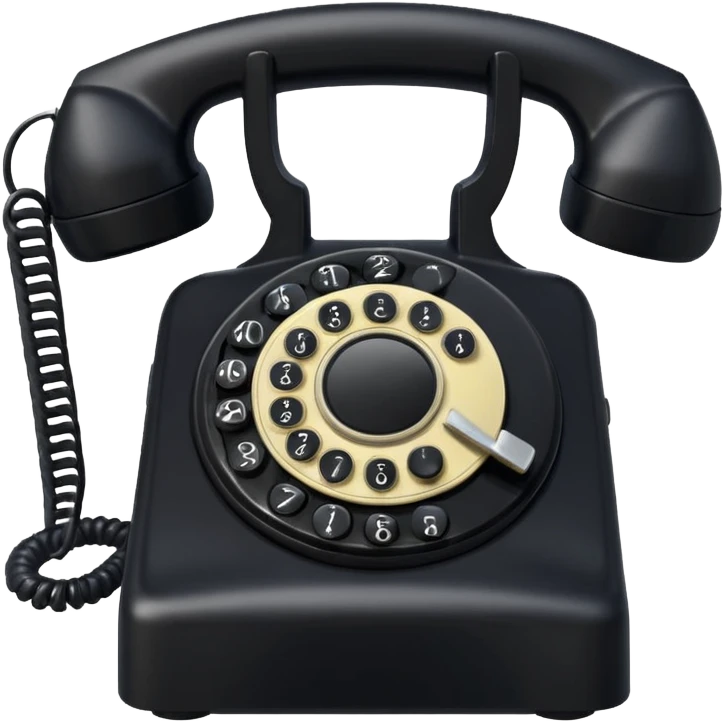 an old home phone  emoji