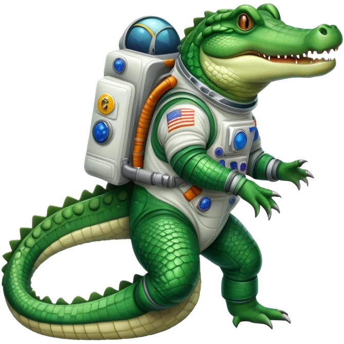 crocodile in space suit emoji