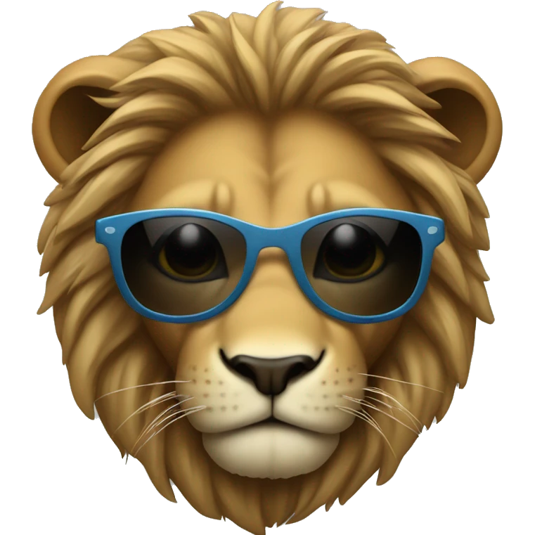 Incognito lion in hoodie and sunglasses emoji
