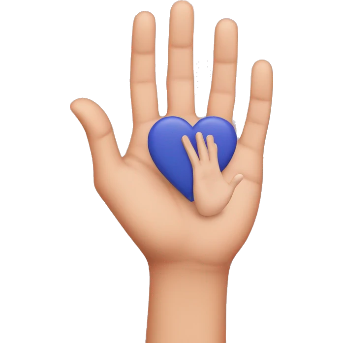 gen z hand heart emoji
