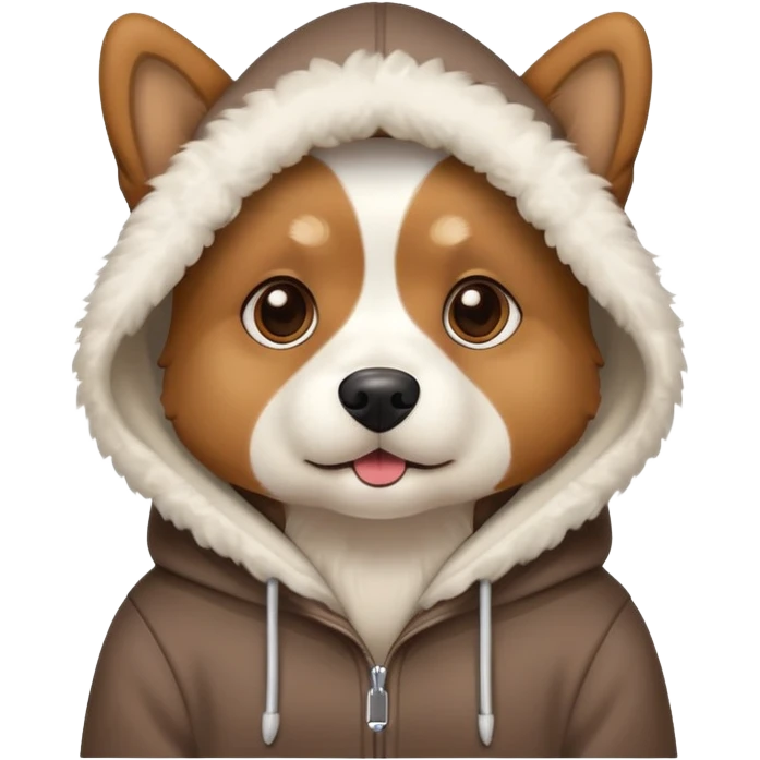 Dog wiring in hoodie emoji