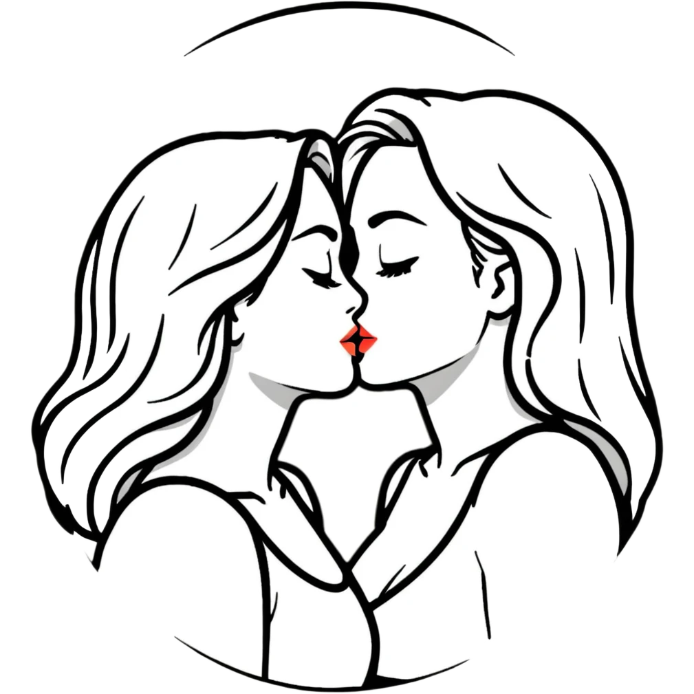 two women kissing emoji