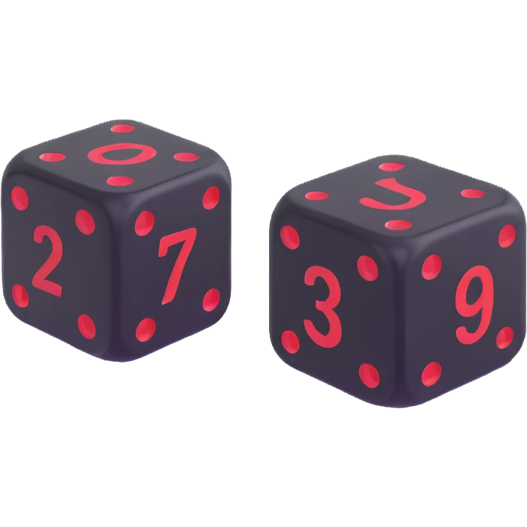 pair of ten-sided dice (d10) emoji