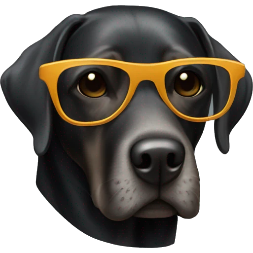 Black Lab with sunglasses emoji