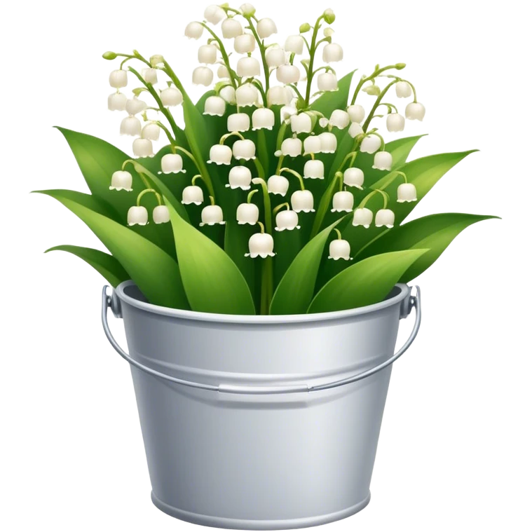Bucket on women’s day with Lily of the valley. emoji