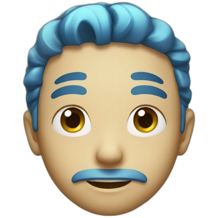 blue shine emoji