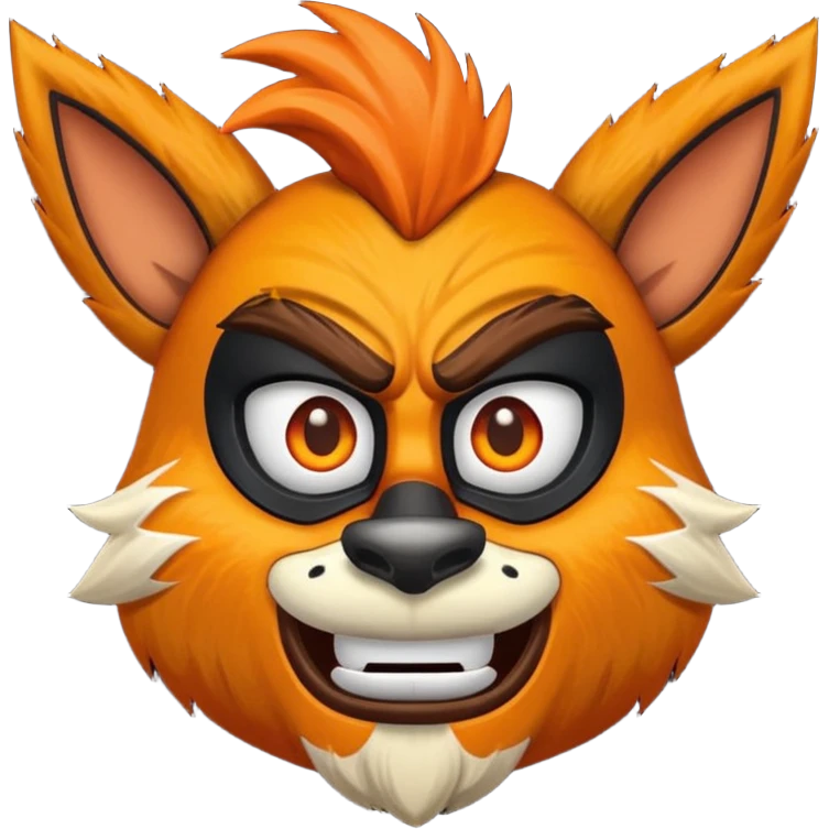 Crash Bandicoot with Uka Uka mask emoji
