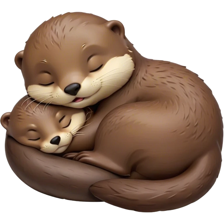 Meme-Worthy Cute Sleeping Otter Portrait Emoji, Head resting peacefully with a contented smile, showcasing a sleek, streamlined build and a luxuriously soft brown Fur, eyes shut in a serene, restful nap, Simplified yet hilariously adorable features, highly detailed, glowing with a soft, drowsy light, high shine, relaxed and utterly lovable, stylized with an air of playful laziness, bright and heartwarming, soft glowing outline, capturing the essence of a comically sleepy otter, so meme-worthy it feels like it could instantly become the next viral sensation of adorable slumber! emoji