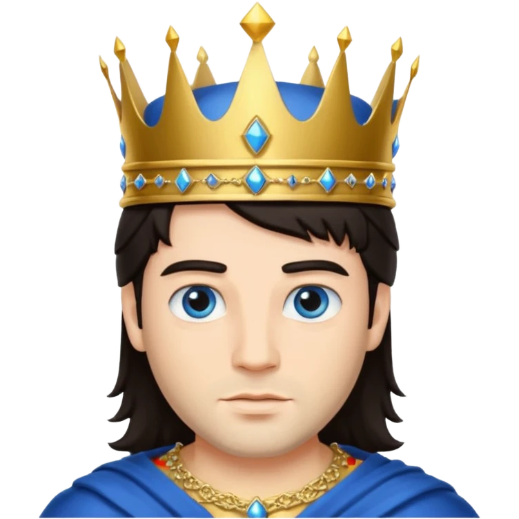 King: dark hair, blue eyes emoji
