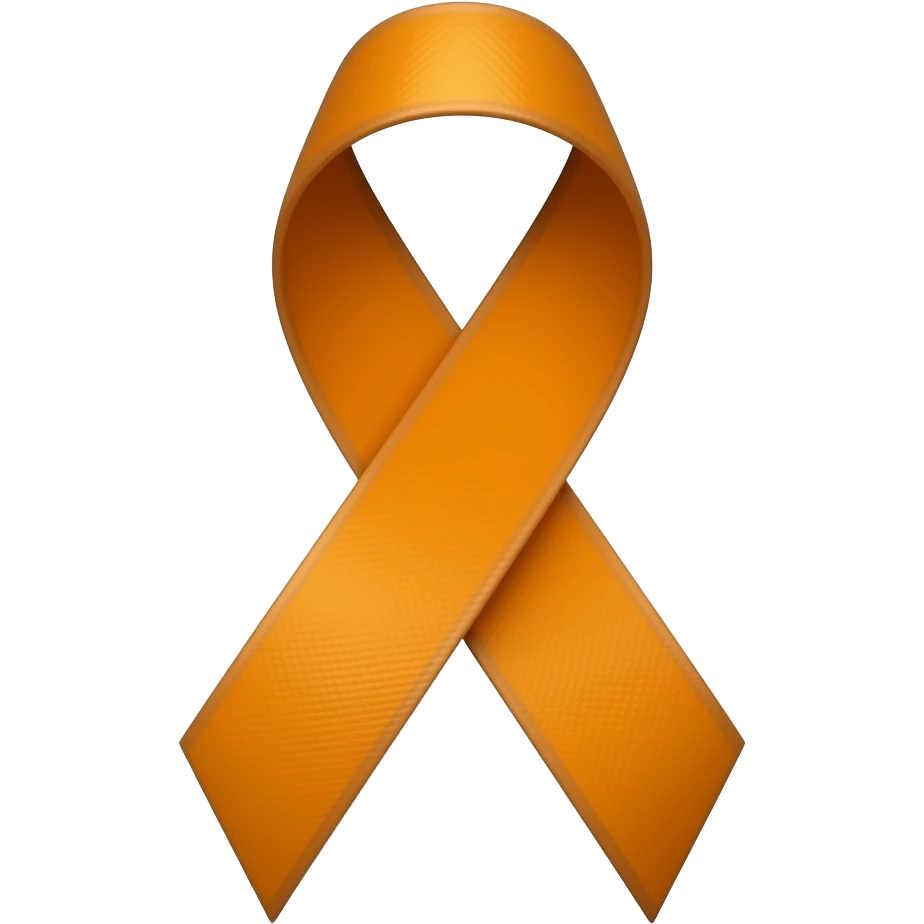 Orange leukemia ribbon emoji