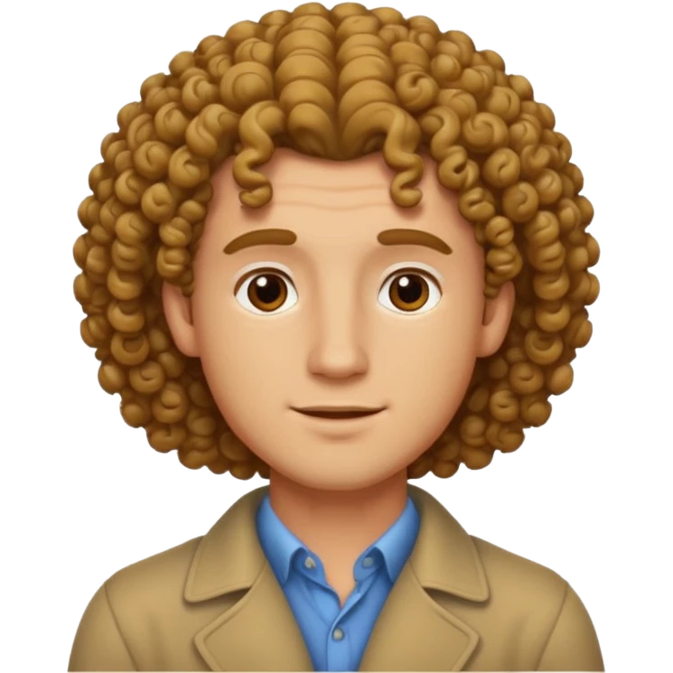 curly hair mens image emoji