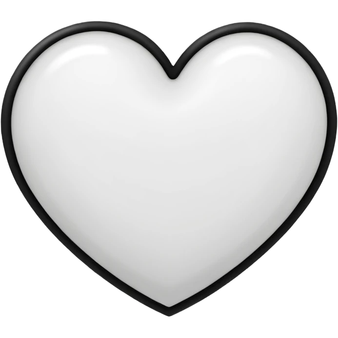 heart black and white doodle  emoji