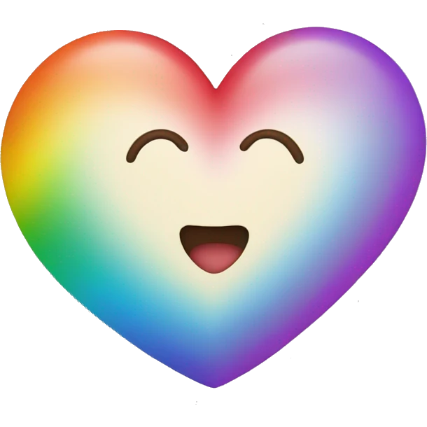 Heart with rainbow  emoji