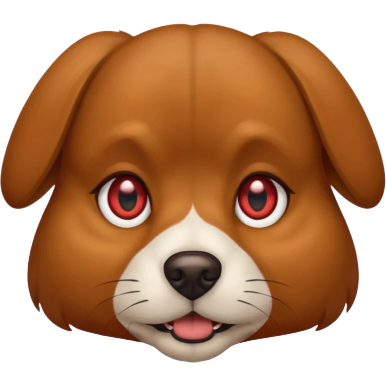red eyed dog emoji