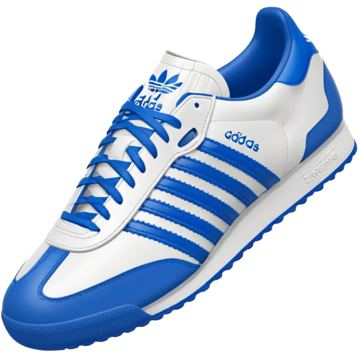 Adidas Samba blanche et bleue emoji