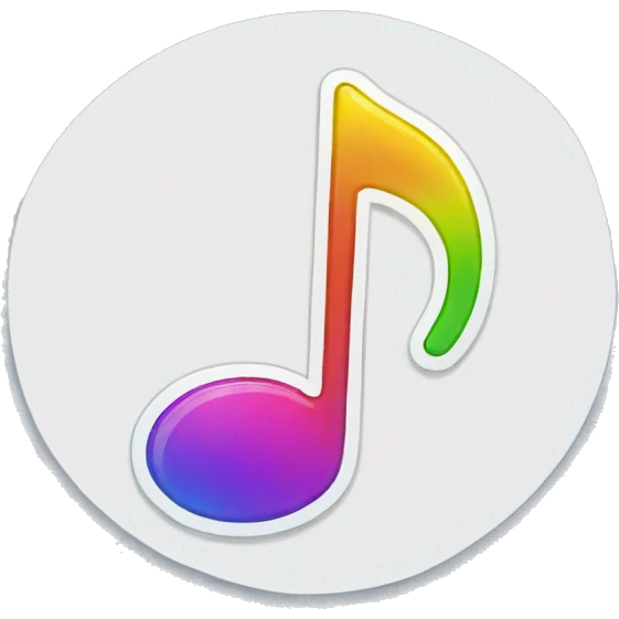 music note rainbow sticker emoji