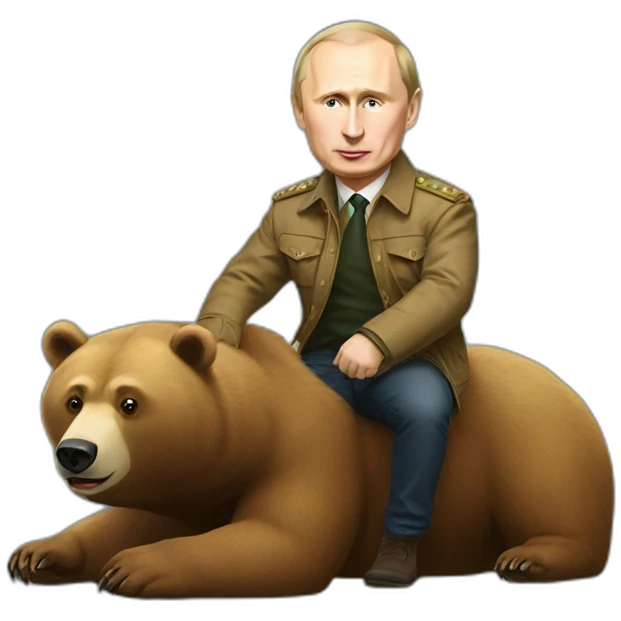Putin on a bear emoji