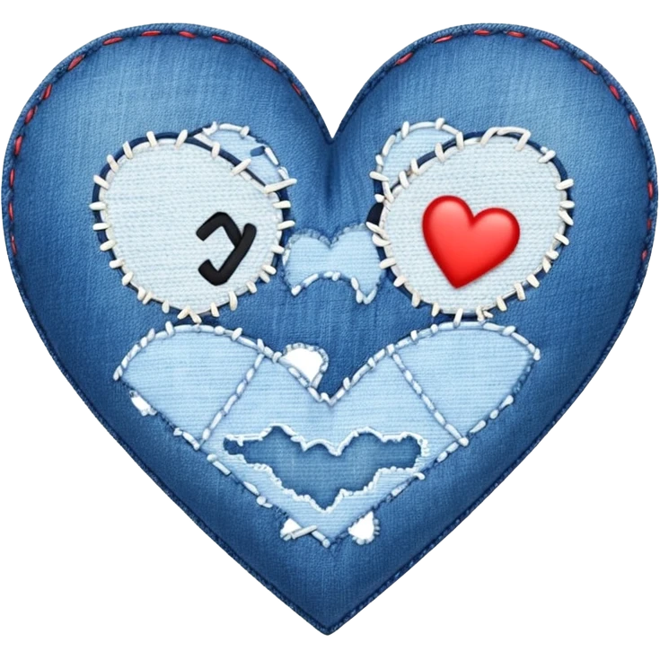 Denim heart emoji