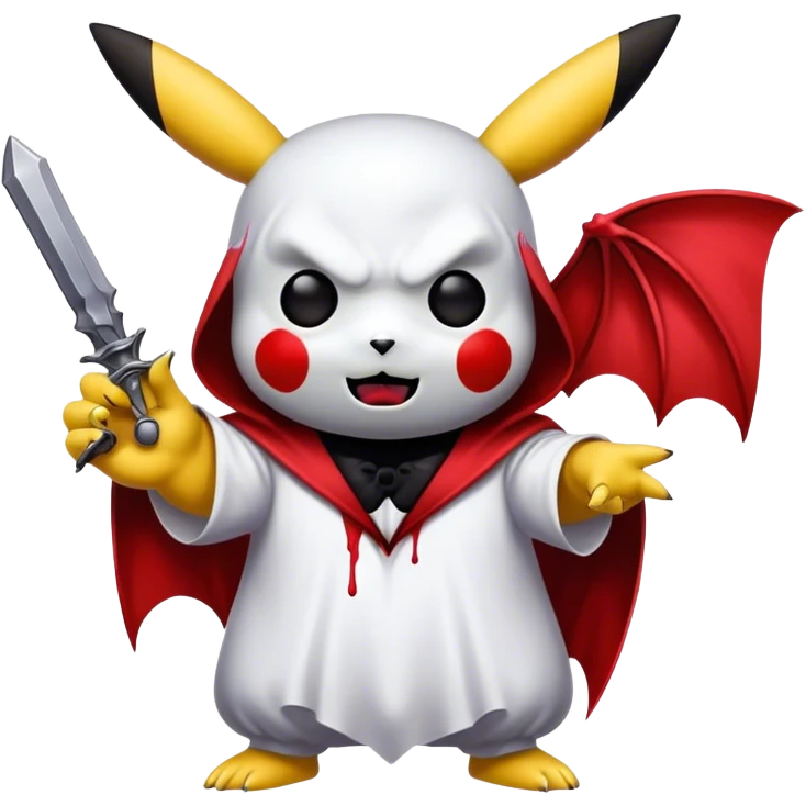 pikachu-ghostface vampire emoji