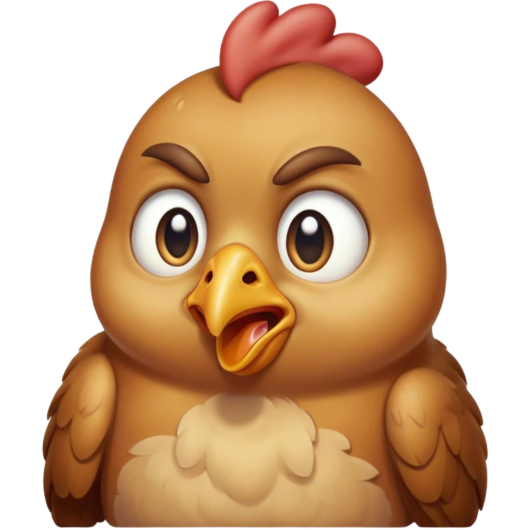 Chicken shocked crying emoji