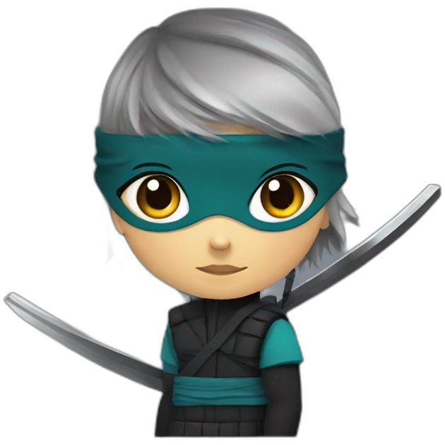 Un ninja avec le bras sur l'épole de mabel de fravity falls emoji