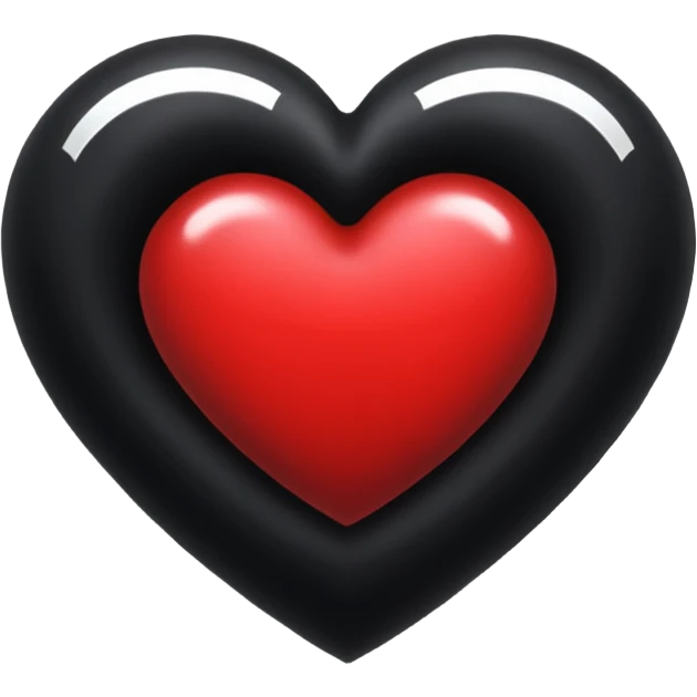 heart with gothic black velvet emoji