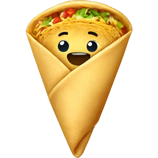 A golden halo burrito emoji