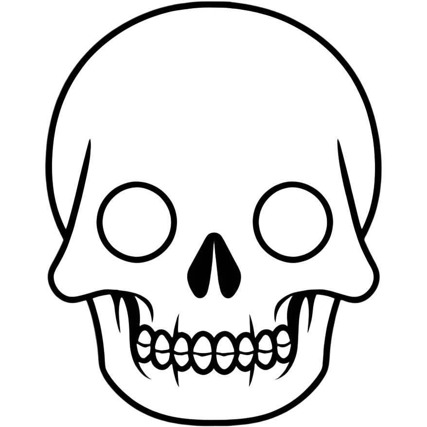 Skull smiling emoji