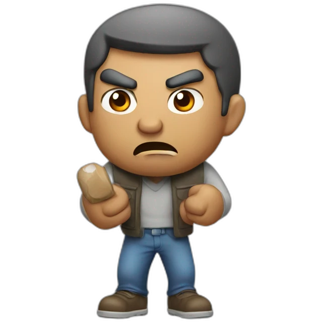 angry man playing game emoji