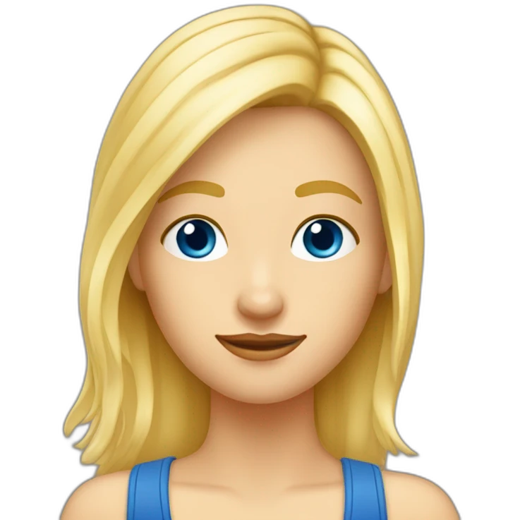 Fille blonde yeux bleus tenant de la bière emoji