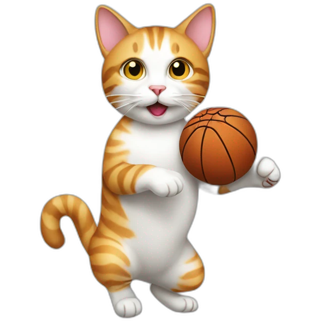 cat playing with boll emoji