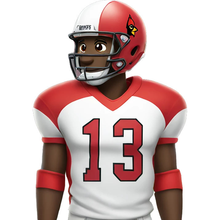 Cardinal in a football uniform  emoji